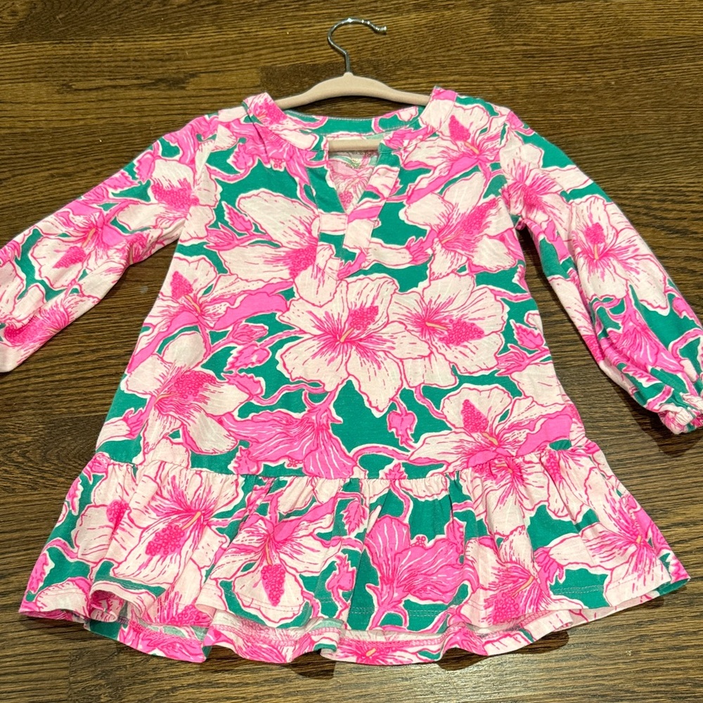 Lilly Pulitzer Pink and Green Floral Dress